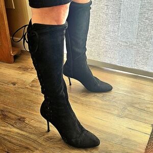 Salvatore Ferragamo Stiletto Suede Boots